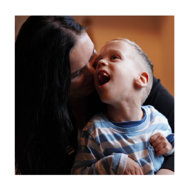 mother and daughter smiling